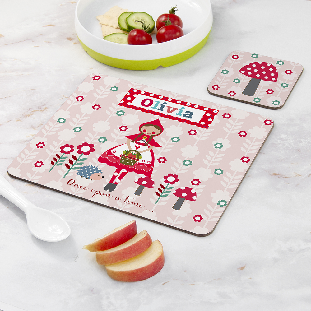 Personalised Children’s Little Red Riding Hood Placemat Set Personalised Children's Little Red Riding Hood Placemat Set