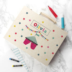 Personalised Kid's Circus Tent Colouring Set